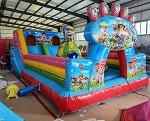 Lâu Đài bouncy với <span class=keywords><strong>Slide</strong></span> phim hoạt hình đầy màu sắc Chủ Đề Công viên Trampoline trẻ em vui vẻ sân chơi bơm hơi chống trượt công viên bơm hơi - Product Image 3