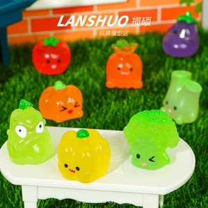 ตุ๊กตาผักเรืองแสงในที่มืด Lanshuo ทำจากโลหะผสมสังกะสี รูปทรงอาหารการ์ตูน จี้ DIY สำหรับทำเครื่องประดับ ของขวัญสำหรับทุกเพศ - Product Image 2