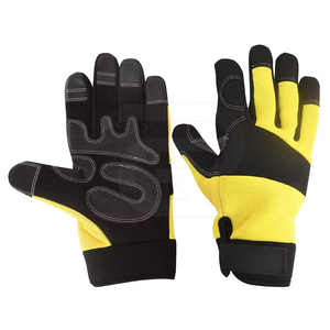Gants de sécurité en cuir, longueur poignet, non doublés, écologiques, compatibles écran tactile et détection d'aiguilles, jaunes, style décontracté hiver, uni - Product Image 5