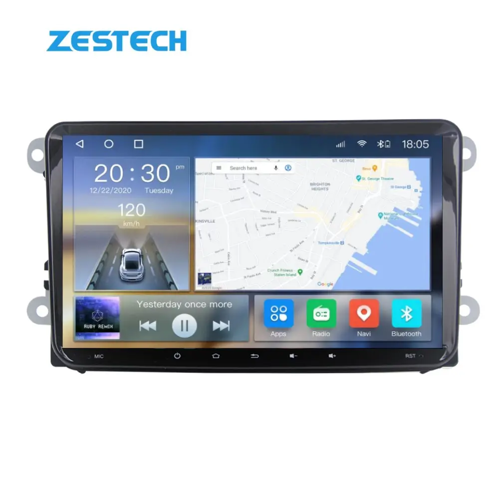 ZESTECH Factory 9 inch 1 DIN factory Android 12 Car DVD Auto Radio Super slim cooling fan universal car am fm radio for VW