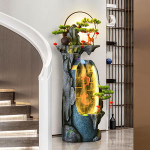 Sala de estar Rocalla Fuente para correr Decoración de piso Balcón Paisajismo Estanque de peces Cortina de agua Decoración de pared - Product Image 5