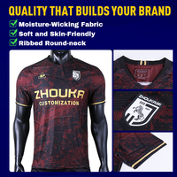 Maillots de Football en Tissu Jacquard sur Mesure Uniforme Personnalisé par Sublimation à Dégradé