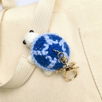 Porte-clés tortue créatif tricoté à la main, accessoires cadeaux, accessoires pour sacs d'école, petits articles de stand