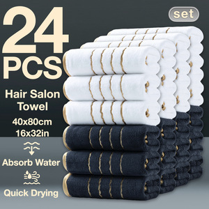Serviette de salon de coiffure Gozone Home 40x80cm 24 pièces absorbante séchage rapide pour salle de bain - Product Image 3