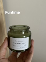 Bougie parfumée aux fleurs Summer Nai, pot en verre vert foncé avec couvercle en liège, cire de soja naturelle, aromathérapie, parfum d'ambiance pour la maison, décoration, cadeau