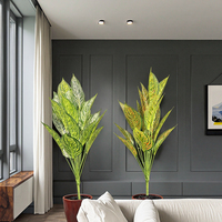 Haute qualité 60cm plante artificielle feuilles colorées toucher naturel plastique RX décoration d'intérieur pour la maison salon Faux plante