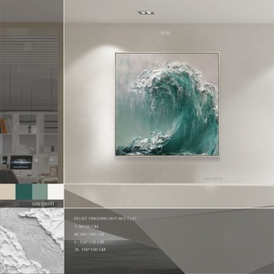 Pittura a olio fatta a mano su tela mare astratto su misura <span class=keywords><strong>dipinti</strong></span> d'arte murale paesaggio per l'arredamento della casa - Product Image 2