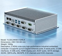 Boîtier PC industriel mural intégré RK3399 256 Go, processeur Intel I3, architecture X86, hôte compact, passerelle de calcul IoT au niveau du périphérique