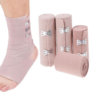 Penjualan laris perban medis katun tinggi perban elastis dengan klip aluminium untuk lengan, kaki, lutut, kaki - Product Image 1
