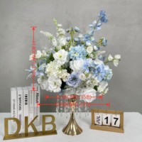 Bouquet de fleurs artificielles en forme de boule pour centre de table, mariage, anniversaire, ou décoration d'intérieur - Vente en gros