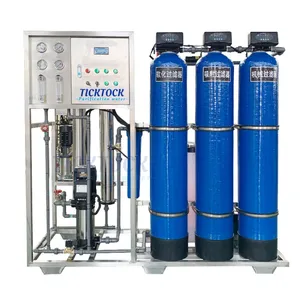 Sistem pengolahan air boreasin 500L terbalik osmosis skala filter kecil inhibitor dan pelembut tipe FRP Sungai RO