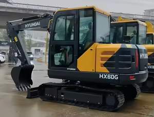 100% nuevo Hyundai HX60G Mini excavadora de 6 toneladas para paisajismo marca coreana excavadora de orugas confiable de alto rendimiento - Product Image 2