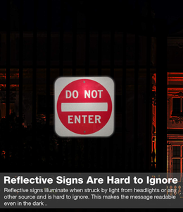 Cartello di Divieto d'Ingresso |   Segnale Stradale Riflettente in Alluminio Conforme MUTCD per Strade Unidirezionali e Ingressi - Product Image 4