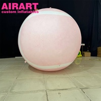 Balle de tennis gonflable rose sur mesure pour la décoration publicitaire