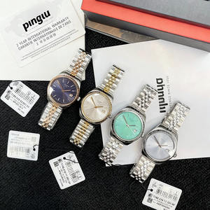 Montre mécanique de haute qualité pour femmes, en acier inoxydable, 34mm, bleu glace, étanche, cristal saphir, <span class=keywords><strong>GPS</strong></span>, plongeur, solaire, haute qualité - Product Image 1