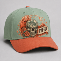 Cappellino da Baseball Personalizzato con Stampa Old English, 5 Pannelli, Visiera Curva, Stile Dad Hat, Streetwear West Coast, Vendita all'Ingrosso, MOQ Basso