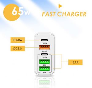 Popular PD 65W5V 3A US Standard PD+3USB Multi Port <b>Adapter</b> <b>Charging</b> Head Fast <b>Charging</b> for Mobile Phone Charger - Product Image 6
