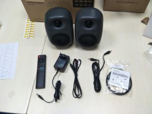 <span class=keywords><strong>Mini</strong></span> altavoz inalámbrico de 50W para estantería, bajo fuerte, sistema de cine en casa de 2,0 canales con control remoto para ordenador, fácil de usar - Product Image 5