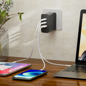 ที่ชาร์จไฟบนผนัง3พอร์ต USB C Gan Tech 65W พับได้ชาร์จเร็วสำหรับแล็ปท็อปแท็บเล็ตโทรศัพท์มือถือ SCP otp/ovp - Product Image 3