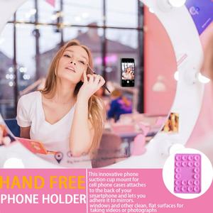 Support de téléphone en silicone à ventouse, vente en gros, logo personnalisable, installation adhésive et compatibilité murale - Product Image 2