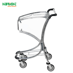 Highbright Curved Frame Airport Luggage Trolley with Front Advertising Panel for Terminal Use - Product Image 2