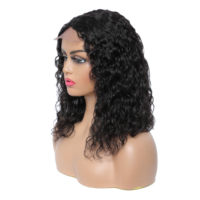 Perruque en cheveux humains indiens bouclés 100% fabriquée à la machine # Perruque complète grande taille 1B Noir Naturel & Brun Miel avec raie naturelle pour femme