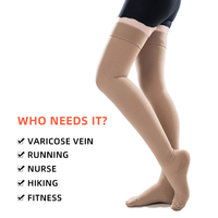 Chaussettes de compression pour infirmières, pour fasciite plantaire et varices, en Spandex/Nylon, antidérapantes, douces, montantes jusqu'au genou, pour le sport