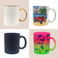Tasses à petit-déjeuner en porcelaine fine à motif de dessin animé, personnalisables avec logo par sublimation, vente en gros pour cafés, OEM disponible, compatibles micro-ondes et lave-vaisselle