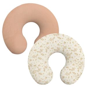 Taies d'oreiller Cotton Care avec fermeture éclair dissimulée, flexibles, faciles à utiliser, douces pour les soins de bébé, motif floral - Product Image 1