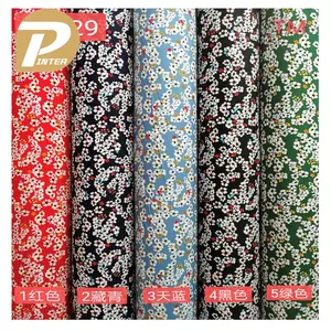 Tissu tissé en rayonne 100% imprimé de motifs floraux de mode personnalisés avec échantillon gratuit A4