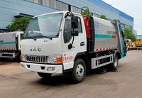 Camion compacteur à benne basculante Jac 4X2 5,8 m³ Euro 6 avec boîte de vitesses manuelle et moteur diesel pour le transport des déchets ménagers urbains, certifié CCC