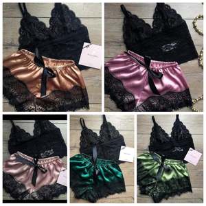 Ensemble de vêtements de nuit de haute qualité, doux et confortable, en dentelle sexy, avec fente, sexy, à bretelles, perspective, pyjama - Product Image 2