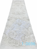 Tissu en dentelle classique perlé pour mariées, tissu en dentelle brodé de sequins plats, tissu extensible à sequins et perles pour robes de soirée, vente en gros