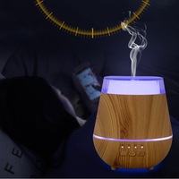 Dernière nouvelle machine ultrasonique de diffuseur d'huile essentielle d'arome d'humidificateur électrique de Grain de bois OEM de diffuseur de parfum d'arome de voiture