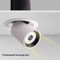 Projecteur rétractable personnalisable à 360 degrés, 20 W, projecteur tubulaire rétractable pour plafond