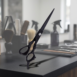 Ciseaux de barbier professionnels, lame affûtée, acier inoxydable, pour droitiers, manche moyen, ciseaux de salon, outils de coupe de cheveux - Product Image 2
