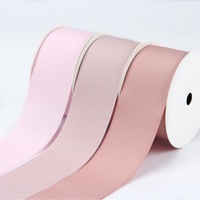 Ruban décoratif en polyester et coton, 100 yards, 4 cm, double face, lisse, 1 1/2 38 mm, ruban satiné pour fleurs, emballage cadeau