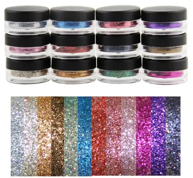 OEM no logo scintillant maquillage paillettes lâche lèvres et yeux décoratif paillettes fard à paupières palette