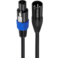 Câble Haut-Parleur Speakon vers XLR, Adaptateur Audio XLR Mâle vers Speakon Mâle avec Verrouillage par Torsion pour Amplificateur, DJ Professionnel, Sonorisation Scénique