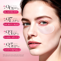 Masque pour les yeux anti-rides au collagène et aux peptides roses SADOER, réduit les ridules, améliore l'élasticité des yeux, hydrate les yeux, patchs pour les yeux