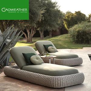 Sdraio <span class=keywords><strong>da</strong></span> Piscina <span class=keywords><strong>in</strong></span> <span class=keywords><strong>Rattan</strong></span> con Poggiapiedi, Lettino <span class=keywords><strong>da</strong></span> <span class=keywords><strong>Giardino</strong></span> per Esterni, Arredamento per Hotel, Chaise Longue Regolabile - Product Image 3
