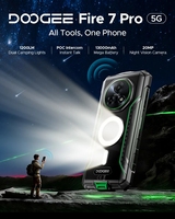DOOGEE Fire 7 Pro 5G, robuste, Octa Core, LTE, batterie 13000 mAh, appareil photo IA 64MP, Dimensity 6300, Android 15, étanche