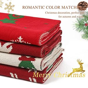 Christmas Winter Knitted <b>Scarf</b> for <b>Women</b> Reversible Warm <b>Scarf</b> Reindeer Antlers Design Cozy Unisex Party Decoration Warm Gifts - Product Image 6