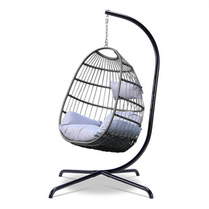 Columpio de Cesta para Exterior Económico, Silla Colgante de Metal con Cuerda para Balcón, Jardín y Patio - Product Image 4