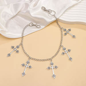<b>Cross</b> Pendant Pants <b>Chain</b> Zinc Alloy Unisex Street Style Fashion Accessory - Product Image 3