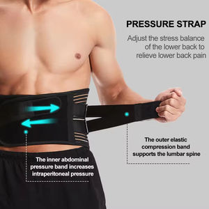 <span class=keywords><strong>Ceinture</strong></span> de soutien <span class=keywords><strong>lombaire</strong></span> à double pression, haute élasticité, protection 360° pour la colonne vertébrale, idéale pour les soulevés de terre, squats et crossfit - Product Image 1
