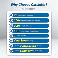 Adaptateur Carlinkit 4-en-1 Carplay Android Auto avec fonction Mirrorlink, écran sans fil, dongle Mirrorlink, adaptateur orange