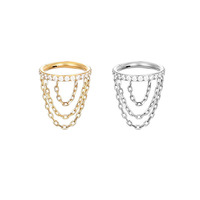 Fashion Dangle Earrings Implant Grade Titanium Body Jewelry Factory Push Pin Labret Drop Earring Segment Nose Rings for Women