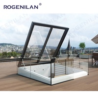Fenêtre de toit en verre étanche Rogenilan, fenêtre à battant vertical, fenêtre en aluminium à double vitrage, fenêtre de toit