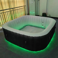 Bain à remous gonflable en PVC durable avec Wi-Fi et éclairage LED pour spa extérieur, idéal pour jardin et usage domestique, convient également à la baignade intérieure